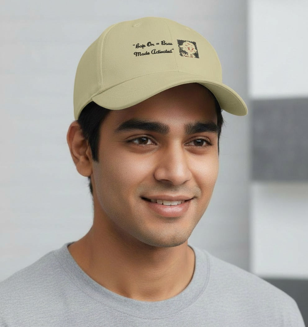 Boss Mode Activated Khaki Cap